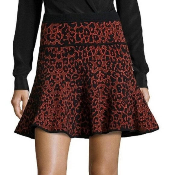 A.L.C. Ellington Leopard Print Skirt ASO Aria Montgomery - Picture 3 of 10
